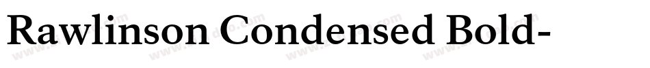 Rawlinson Condensed Bold字体转换